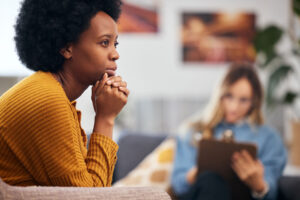 a woman enters treatment for a perinatal mental health disorder