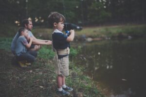 bonding, boy, children, enjoyment, nature, father, fishing, fishing rod, fishing trip, fun, grass, happiness, lake, landscape, leisure, lifestyle, outdoors, park, people, recreation, river, sons, teaching, experience, excursion